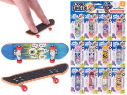 Skateboard prstový kovový prkno s grafikou různé druhy na kartě