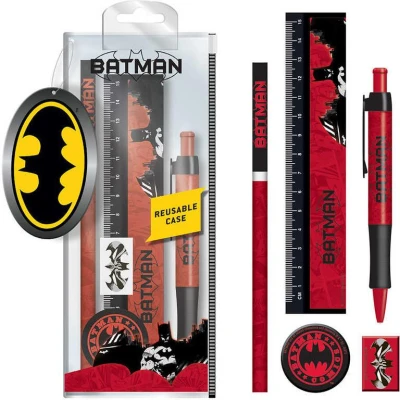Školský set Batman písacie potreby s doplnkami 5ks v plastovom puzdre Školský set Batman písacie potreby s doplnkami 5ks v plastovom puzdre