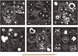 Škrábací obrázky Gábinin kouzelný domek set 6ks s nástrojem