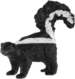 Skunk pruhovaný 5cm zvířátko plastová figurka Zooted v sáčku