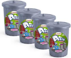 Sliz hmota prdící v plastové popelnici dětská žertovinka různé barvy