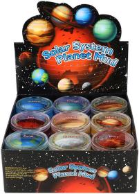 Sliz planety sluneční soustava 7cm zábavná hmota různé druhy