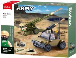 Sluban ARMY Auto houfnice zpětný chod 138 dílků + figurka (stavebnice)