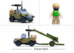 Sluban ARMY Auto houfnice zpětný chod 138 dílků + figurka (stavebnice)