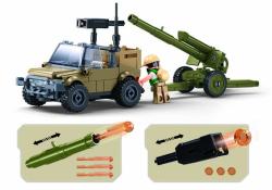 Sluban ARMY Auto houfnice zpětný chod 138 dílků + figurka (stavebnice)