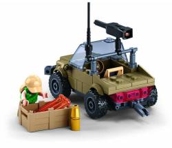 Sluban ARMY Auto houfnice zpětný chod 138 dílků + figurka (stavebnice)