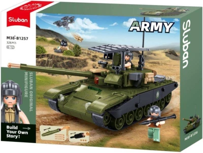 Sluban ARMY Bitevní tank IFR T90AS 326 dílků + 3 figurky (stavebnice)