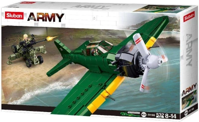 SLUBAN ARMY WWII Japonský stíhací letoun A6M 532 dílků + 2 figurky (stavebnice) SLUBAN ARMY WWII Japonský stíhací letoun A6M 532 dílků + 2 figurky (stavebnice)