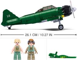 SLUBAN ARMY WWII Japonský stíhací letoun A6M 532 dílků + 2 figurky (stavebnice)