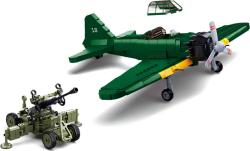 SLUBAN ARMY WWII Japonský stíhací letoun A6M 532 dílků + 2 figurky (stavebnice)