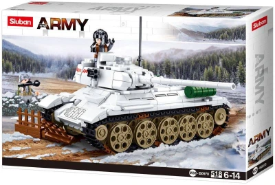 SLUBAN ARMY WWII Tank bílý T-34/85 518 dílků + 2 figurky (stavebnice) SLUBAN ARMY WWII Tank bílý T-34/85 518 dílků + 2 figurky (stavebnice)