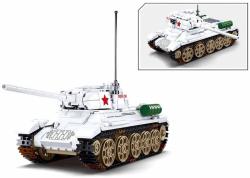 SLUBAN ARMY WWII Tank bílý T-34/85 518 dílků + 2 figurky (stavebnice)