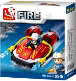 Sluban Fire Hasičské vznášedlo 86 dílků + 1 figurka (stavebnice)
