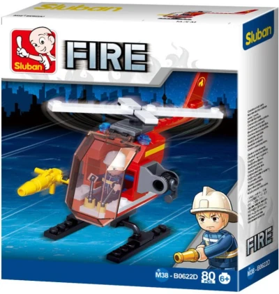 Sluban Fire Hasičský vrtulník 80 dílků + 1 figurka (stavebnice) Sluban Fire Hasičský vrtulník 80 dílků + 1 figurka (stavebnice)