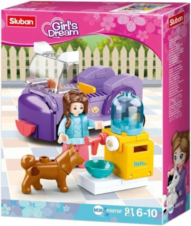Sluban Girls Dream Auto s krmítkem pro pejsky 91 dílků + 1 figurka (stavebnice) Sluban Girls Dream Auto s krmítkem pro pejsky 91 dílků + 1 figurka (stavebnice)