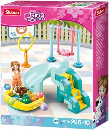 Sluban Girls Dream Hřiště pro pejsky 90 dílků + 1 figurka (stavebnice) Sluban Girls Dream Hřiště pro pejsky 90 dílků + 1 figurka (stavebnice)