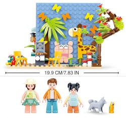 SLUBAN Girls Dream Kempování 341 dílků + 3 figurky (stavebnice)