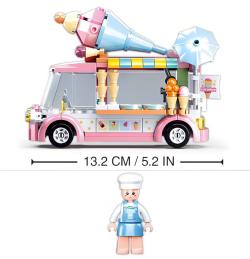 Sluban Girls Dream Mobilní zmrzlinový stánek 145 dílků + 1 figurka (stavebnice)