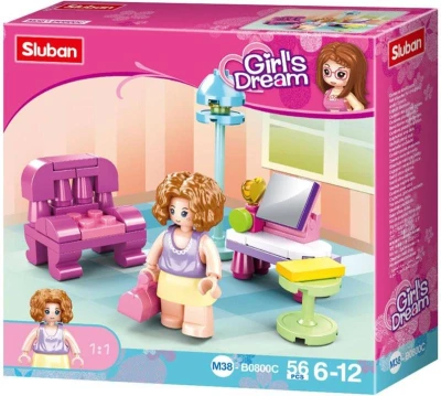 Sluban Girls Dream Obývák 56 dílků + 1 figurka (stavebnice) Sluban Girls Dream Obývák 56 dílků + 1 figurka (stavebnice)