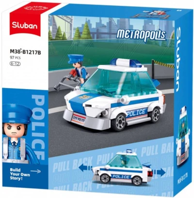 Sluban Metropolis Auto Policejní hlídka 97 dílků + figurka (stavebnice) Sluban Metropolis Auto Policejní hlídka 97 dílků + figurka (stavebnice)