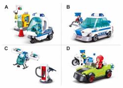 Sluban Metropolis Auto Policejní tříkolka 113 dílků + figurka (stavebnice)