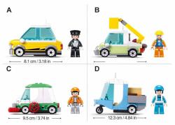 Sluban Metropolis Auto zametač zpětný chod 104 dílků + figurka (stavebnice)