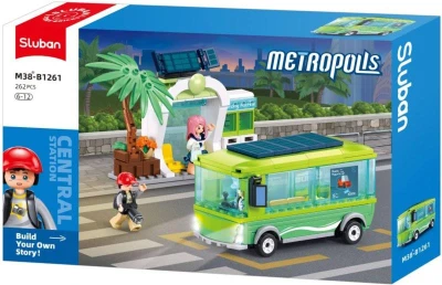 Sluban Metropolis Elektrobus se zastávkou 262 dílků + 3 figurky (stavebnice) Sluban Metropolis Elektrobus se zastávkou 262 dílků + 3 figurky (stavebnice)