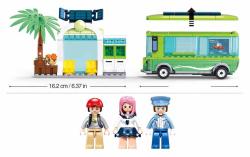 Sluban Metropolis Elektrobus se zastávkou 262 dílků + 3 figurky (stavebnice)