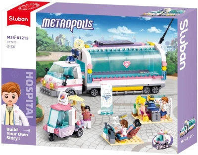 Sluban Metropolis Mobilní ošetřovací vůz 477dílků + 5 figurek (stavebnice) Sluban Metropolis Mobilní ošetřovací vůz 477dílků + 5 figurek (stavebnice)
