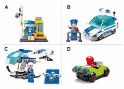 Sluban Metropolis Policejní vrtulník 135 dílků + figurka (stavebnice)