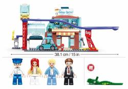 Sluban Metropolis Prodejna elektrovozů 379 dílků + 4 figurky (stavebnice)