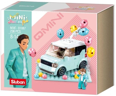 Sluban Mini Handcraft MiniQ Modré auto 236 dílků + 1 figurka (stavebnice) Sluban Mini Handcraft MiniQ Modré auto 236 dílků + 1 figurka (stavebnice)