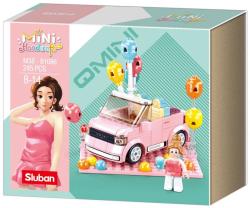 Sluban Mini Handcraft MiniQ Růžový kabriolet 245 dílků + 1 figurka (stavebnice)