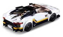 Sluban Model Bricks Auto bílý italský sporťák 276 dílků + 2 figurky (stavebnice)