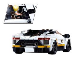 Sluban Model Bricks Auto bílý italský sporťák 276 dílků + 2 figurky (stavebnice)