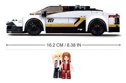 Sluban Model Bricks Auto bílý italský sporťák 276 dílků + 2 figurky (stavebnice)