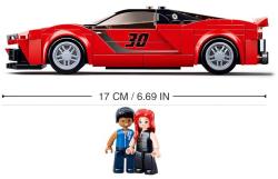 Sluban Model Bricks Auto červený italský sporťák 262 dílků + 2 figurky (stavebnice)