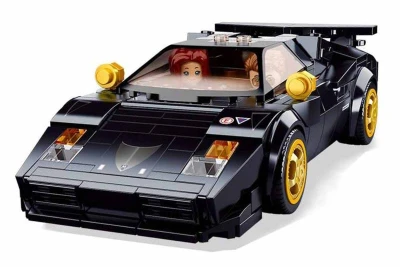Sluban Model Bricks Auto italský černý sporťák 254 dílků + 2 figurky (stavebnice)