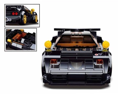 Sluban Model Bricks Auto italský černý sporťák 254 dílků + 2 figurky (stavebnice)