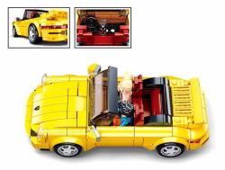 Sluban Model Bricks Auto žlutý německý sporťák 290 dílků + 2 figurky (stavebnice)