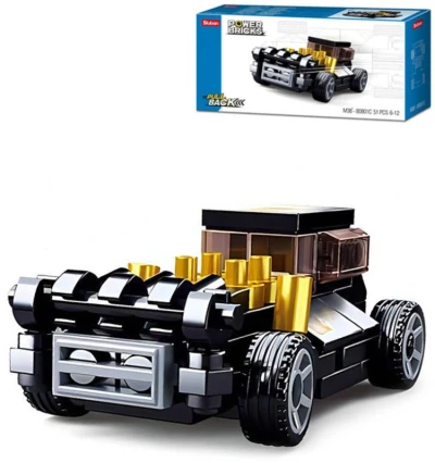 Sluban Power Bricks Auto černý Mod Rod zpětný chod 51 dílků (stavebnice) Sluban Power Bricks Auto černý Mod Rod zpětný chod 51 dílků (stavebnice)