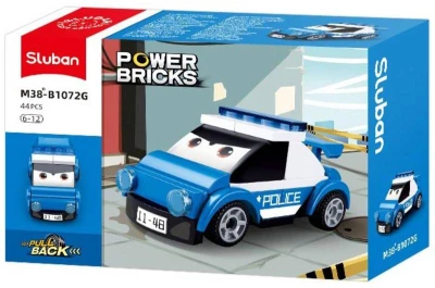 Sluban Power Bricks Auto policie s očima zpětný chod 44 dílků (stavebnice) Sluban Power Bricks Auto policie s očima zpětný chod 44 dílků (stavebnice)
