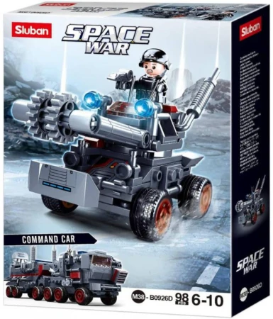 Sluban Space War Útočný vůz 98 dílků + 1 figurka 6v1 (stavebnice)