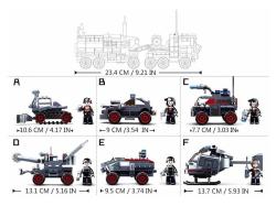 Sluban Space War Útočný vůz 98 dílků + 1 figurka 6v1 (stavebnice)