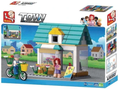 Sluban Stavebnice TOWN Květinářství set 149 dílků + figurka 2ks plast