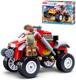 Sluban Town Auto červené závodní off-road 150 dílků + 1 figurka (stavebnice)