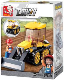 Sluban Town Buldozer malý 132 dílků + 1 figurka (stavebnice)