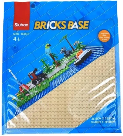 Sluban Základní deska písková 25x25cm podložka na stavění pro stavebnice Sluban Základní deska písková 25x25cm podložka na stavění pro stavebnice