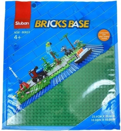 Sluban Základní deska zelená 25x25cm podložka na stavění pro stavebnice Sluban Základní deska zelená 25x25cm podložka na stavění pro stavebnice