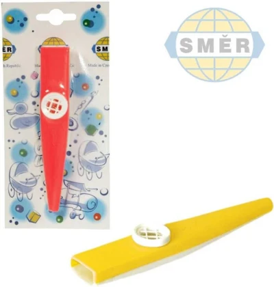 Směr KAZOO plastový foukací hudební nástroj 12cm 3 barvy Směr KAZOO plastový foukací hudební nástroj 12cm 3 barvy